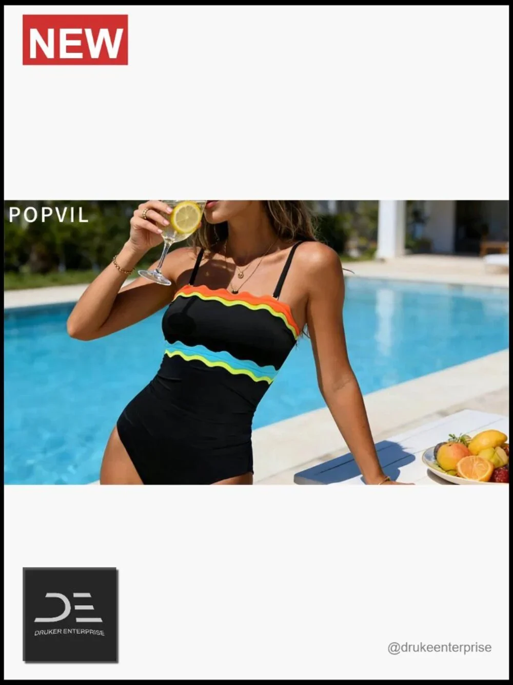 Tummy Control Strapless Bandeau One Piece Swimsuit Neon